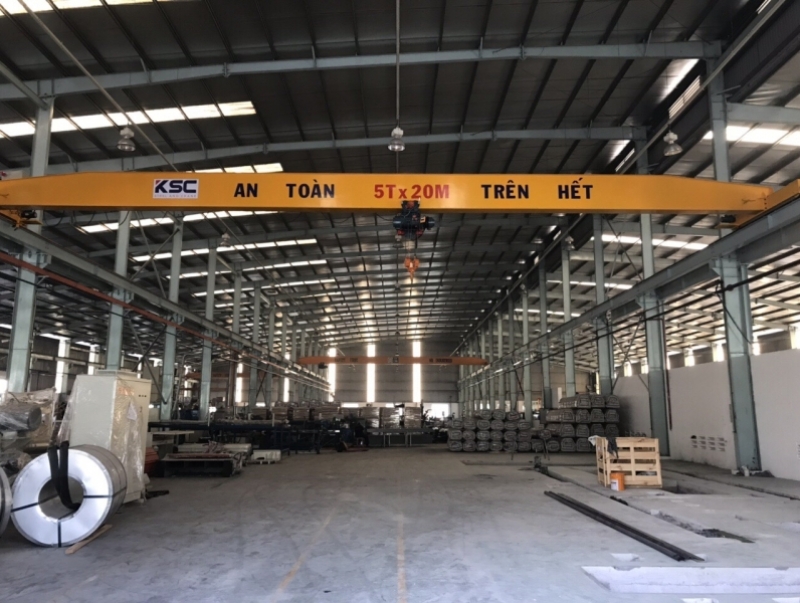 Cầu Trục Dầm Đơn 5 tấn Khẩu Độ 20 m