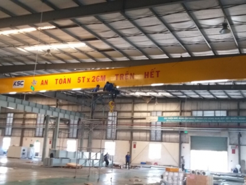 Cầu Trục Dầm Đơn 5 tấn Khẩu Độ 26 m