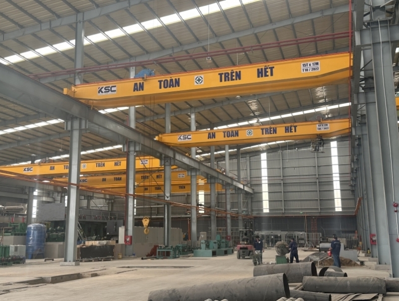 Cầu trục dầm đôi 15 tấn khẩu độ 20m